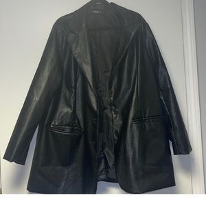 Leather blazer